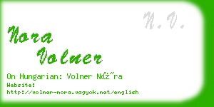 nora volner business card